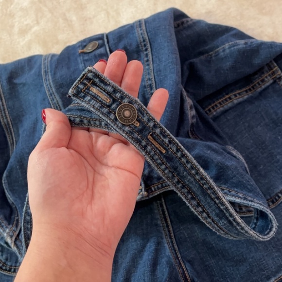 AE Denim Halter Button-Up Romper - Picture 9 of 11